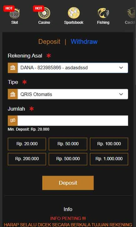cara deposit Uang777 Download